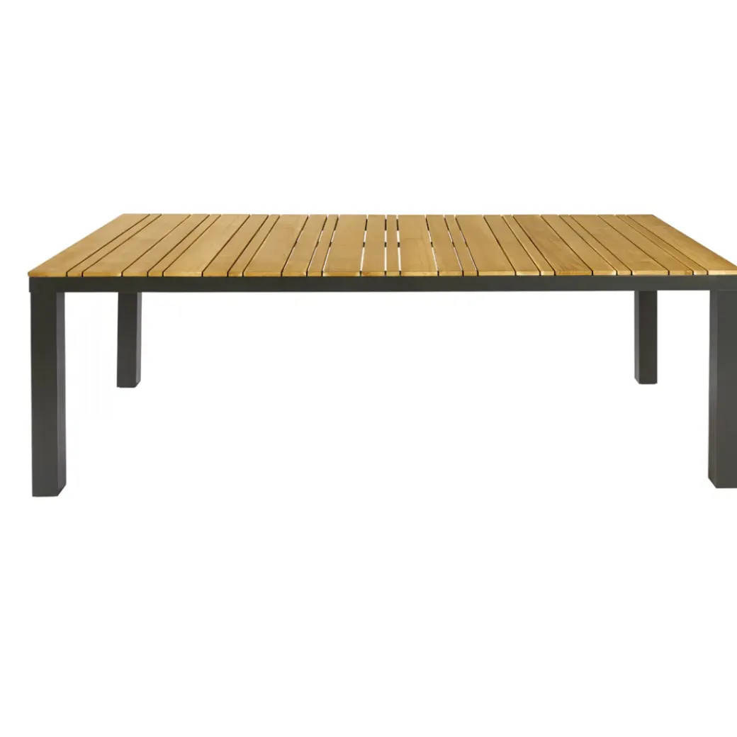Brico Tuintafels-Central Park Tuintafel Limoux Teakhout/Aluminium 215X100Cm