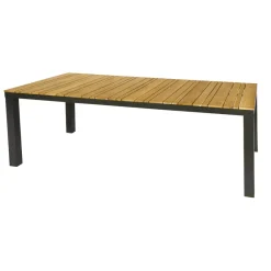 Brico Tuintafels-Central Park Tuintafel Limoux Teakhout/Aluminium 215X100Cm