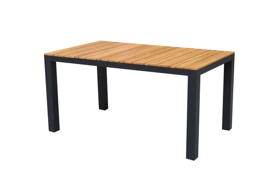 Brico Tuintafels-Central Park Tuintafel Teak/Aluminium 152X90Cm