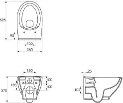Cersanit Hangtoilet Moduo Wit | Soft-Close & Quick Release Toiletzitting | Randloos Toiletpot|Brico Clearance