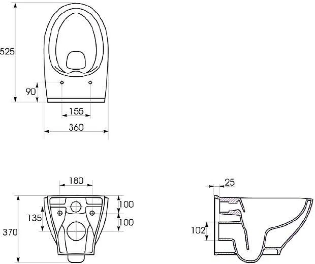 Cersanit Hangtoilet Moduo Wit | Soft-Close & Quick Release Toiletzitting | Randloos Toiletpot|Brico Clearance