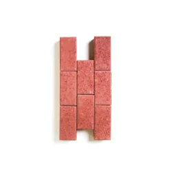 Brico Stenen En Klinkers-Cobo Garden Betonstraatsteen Rood Facetrand 22X11X5Cm
