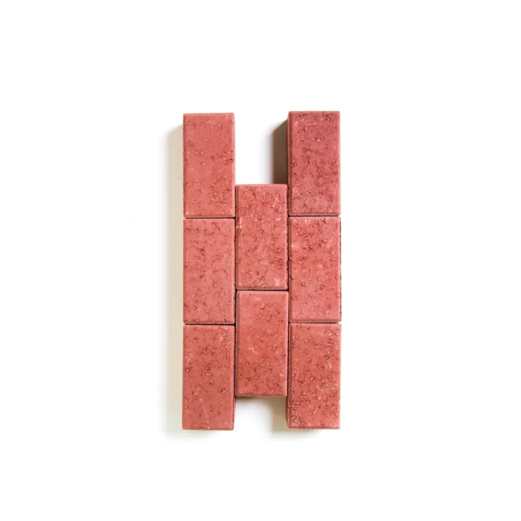 Brico Stenen En Klinkers-Cobo Garden Betonstraatsteen Rood Facetrand 22X11X5Cm