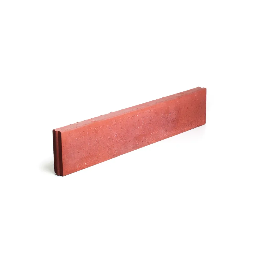 Brico Opsluitbanden & Boordstenen-Coeck Boordsteen Rood 100X20X6Cm