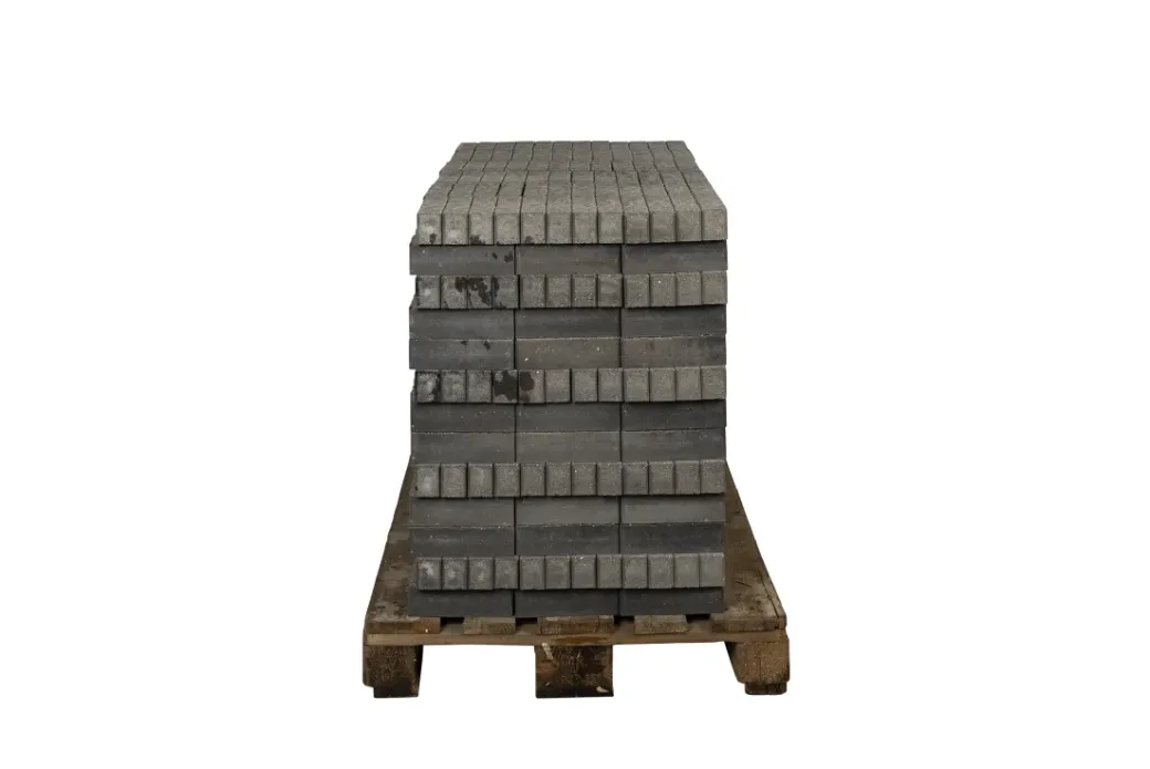 Brico Stenen En Klinkers-Coeck Getrommelde In-Line Klinker Grijs-Zwart 20X5X6Cm 936St