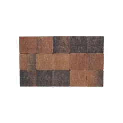 Brico Stenen En Klinkers-Coeck Kassei Bruin-Zwart In-Line Getrommeld 15X15X6Cm