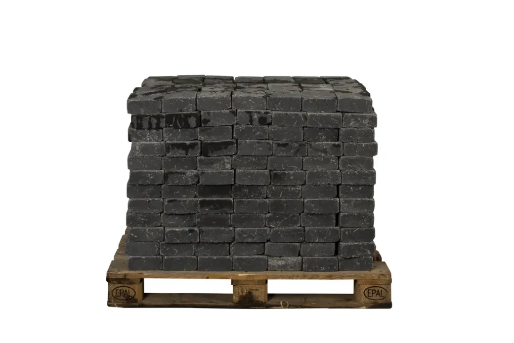 Brico Stenen En Klinkers-Coeck Kassei Zwart Getrommeld 15X15X6Cm 420 Stuks + Palet 3004837