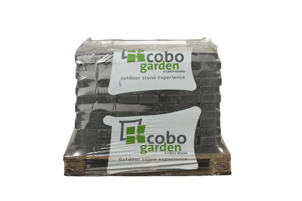 Brico Stenen En Klinkers-Coeck Kassei Zwart Getrommeld 15X15X6Cm 420 Stuks + Palet 3004837