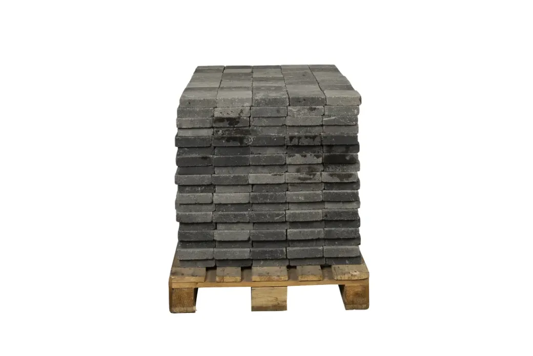 Brico Stenen En Klinkers-Coeck Kassei Zwart-Grijs Getrommeld 15X15X4Cm 630 Stuks + Palet 3004837