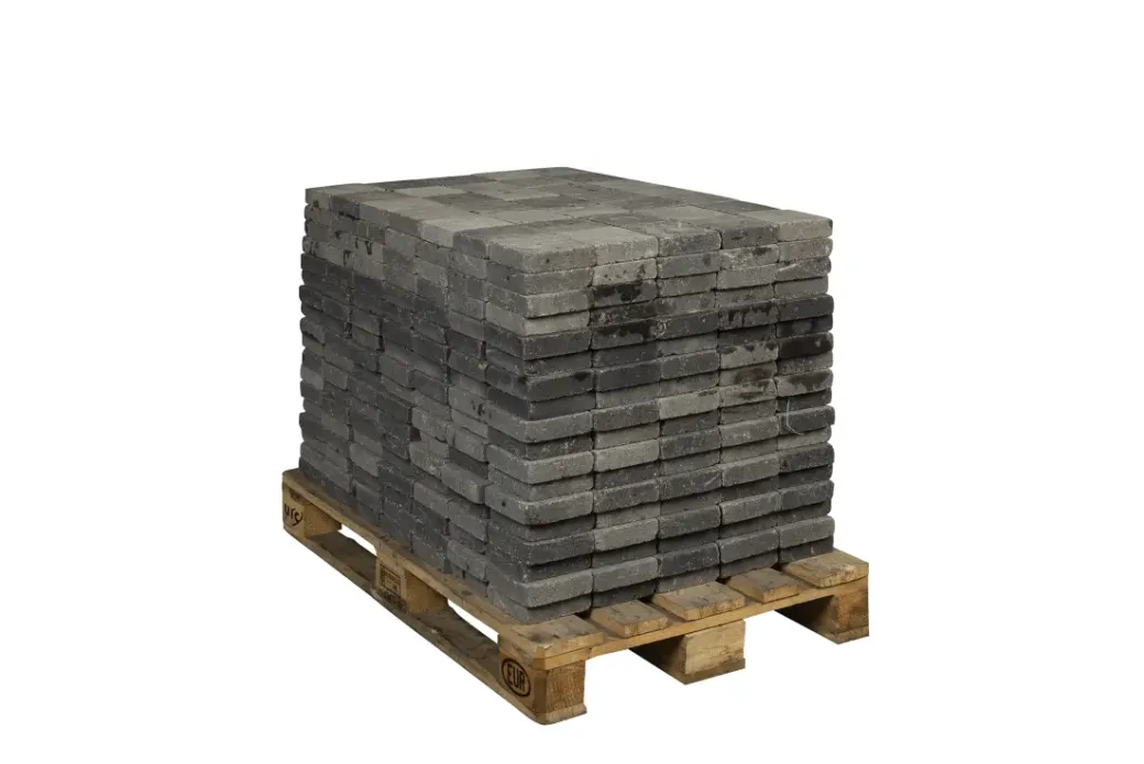 Brico Stenen En Klinkers-Coeck Kassei Zwart-Grijs Getrommeld 15X15X4Cm 630 Stuks + Palet 3004837