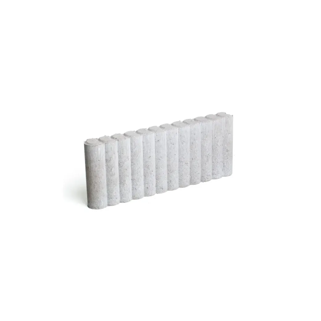 Brico Opsluitbanden & Boordstenen-Coeck Palissade Boordsteen Rond Grijs 50X20X6Cm