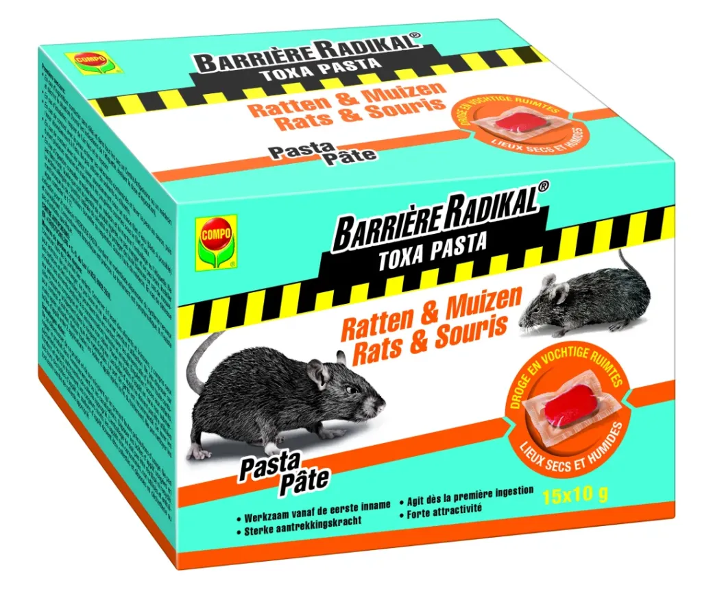 Brico Ongediertebestrijding-Compo Anti-Muizen En Ratten Pasta Barriere Radikal Toxa 150G