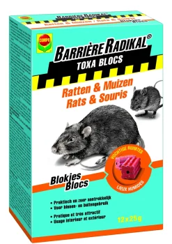 Brico Ongediertebestrijding-Compo Anti-Muizen En Ratten Blokjes Barriere Radikal Toxa 300G