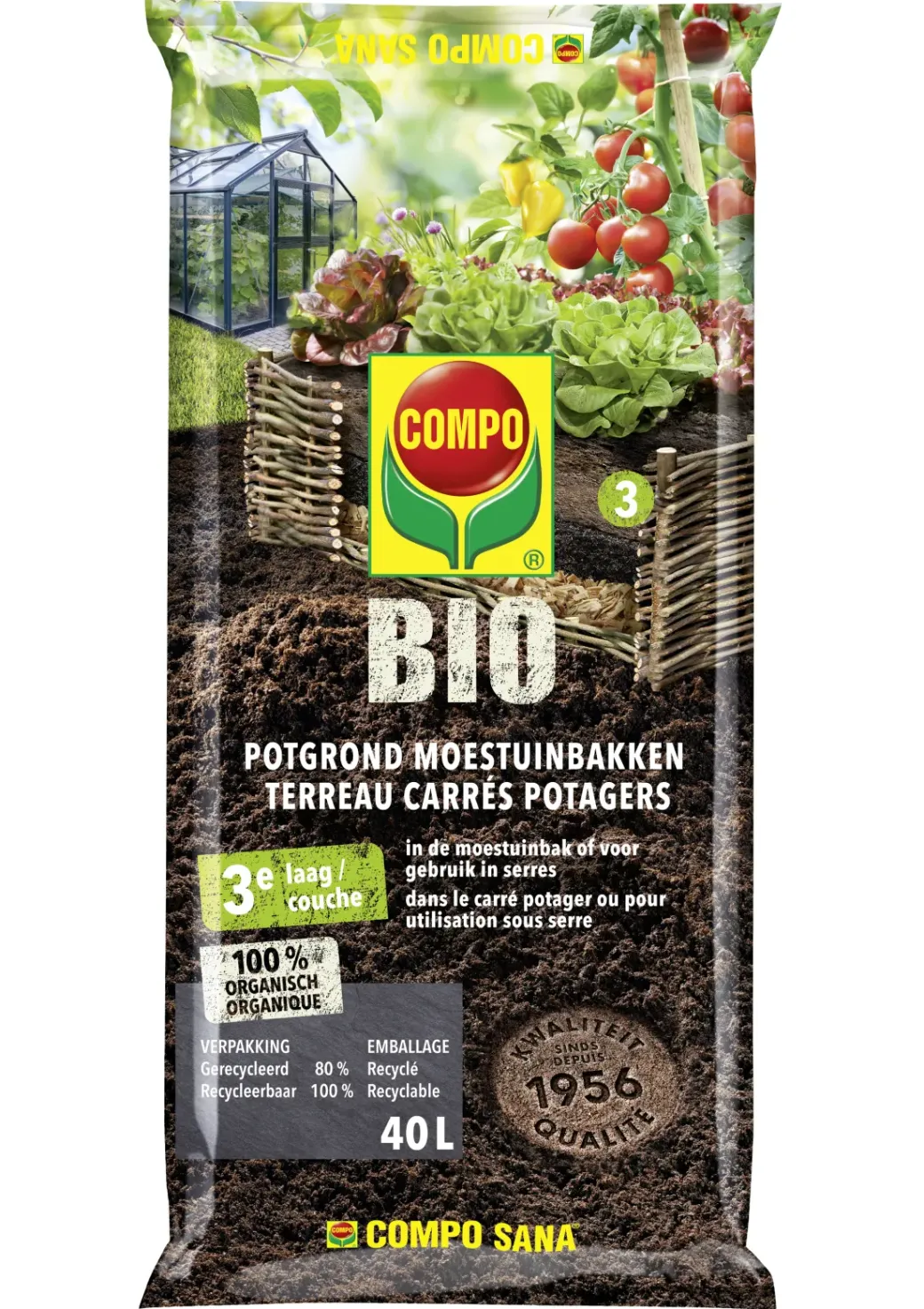 Brico Potgrond-Compo Bio Potgrond Moestuinen & Serres 40L