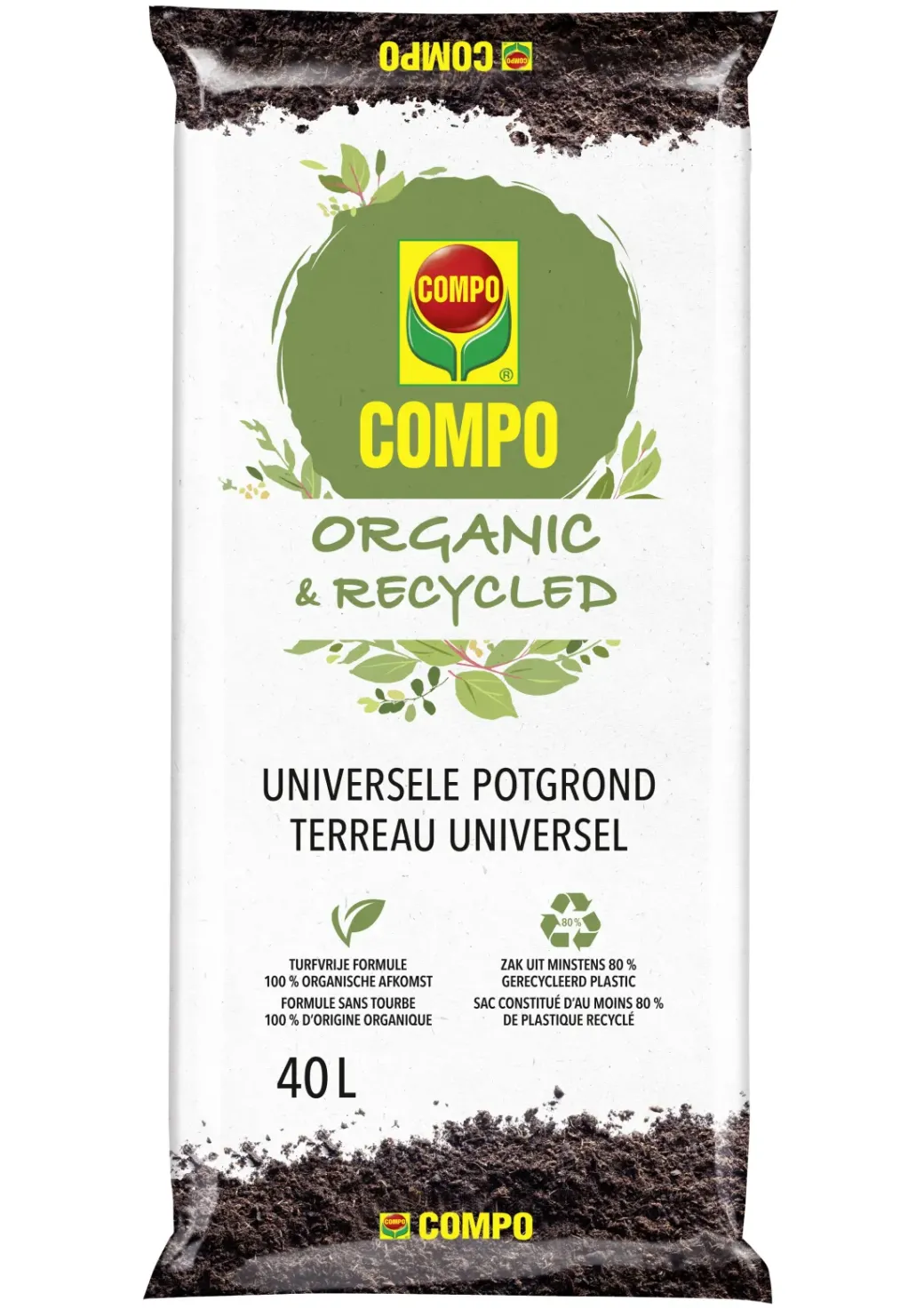Brico Potgrond-Compo Organic & Recycled Universele Potgrond 40L