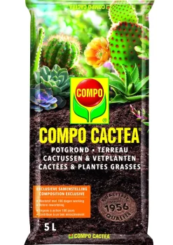 Brico Potgrond-Compo Sana Potgrond Cactussen & Vetplanten 5L
