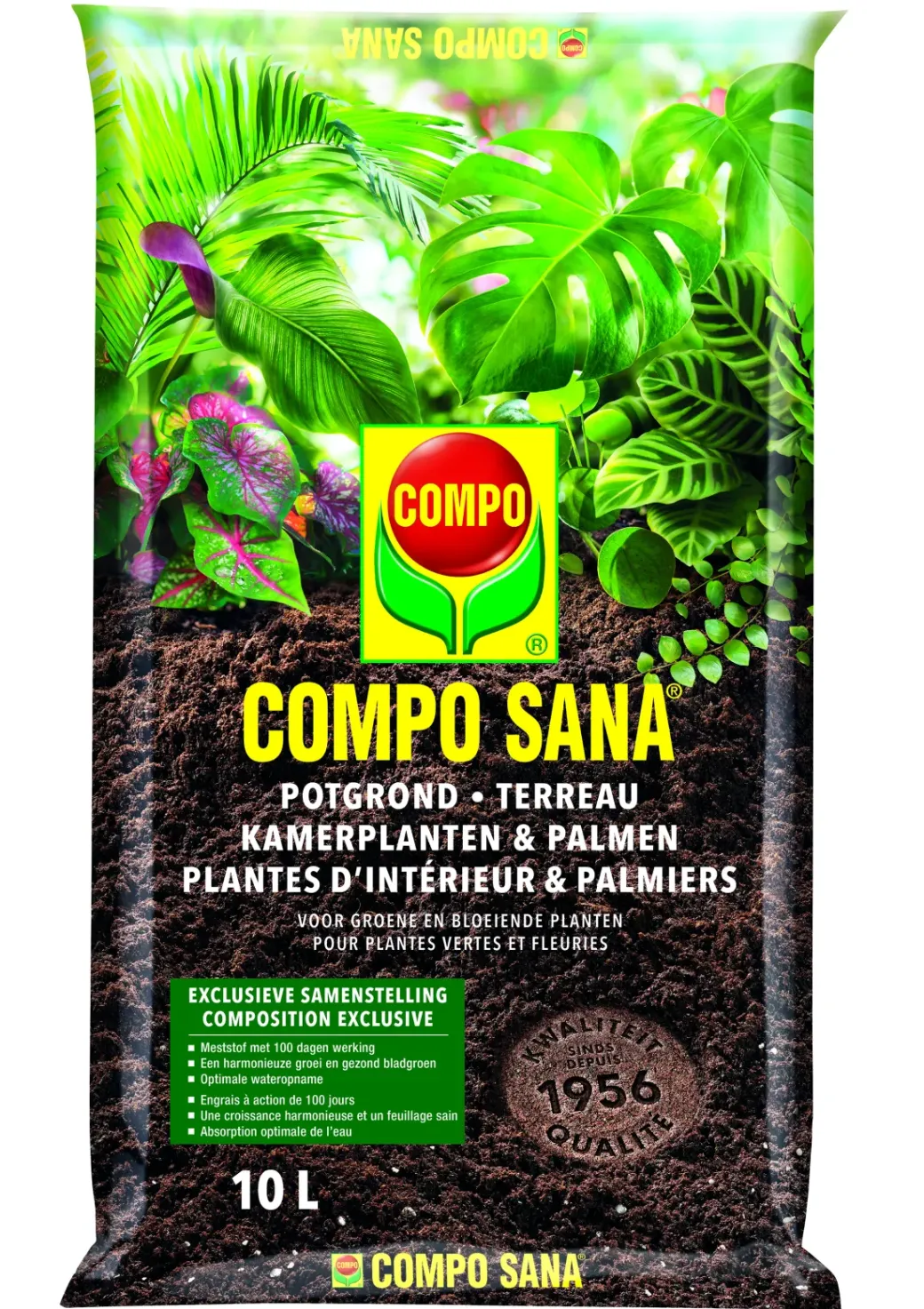 Brico Potgrond-Compo Sana Potgrond Voor Kamerplanten En Palmen 10L