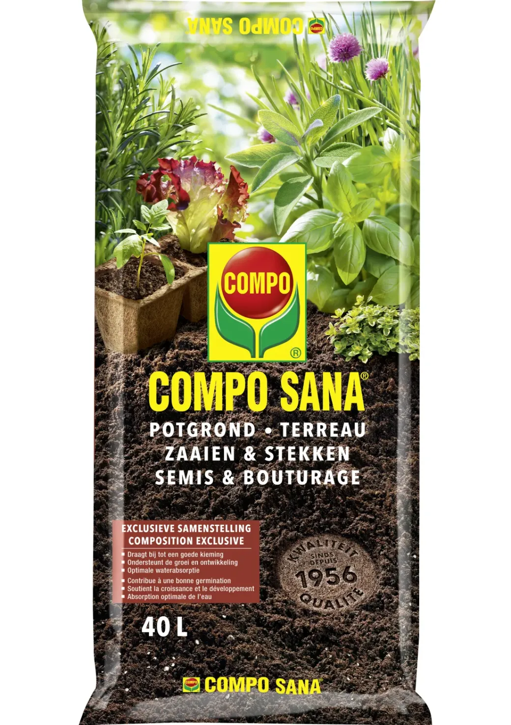Brico Potgrond-Compo Zaai- En Maaigrond Sana 40L