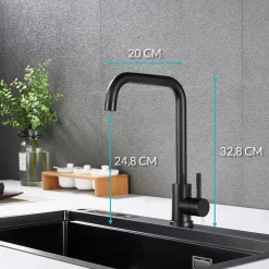 Croom Keukenmengkraan Slyvex Mat Zwart|Brico New