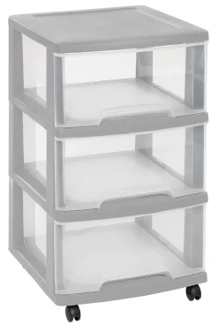 Curver Ladesysteem Met Wielen Essentials Lichtgrijs 3X20L|Brico Online