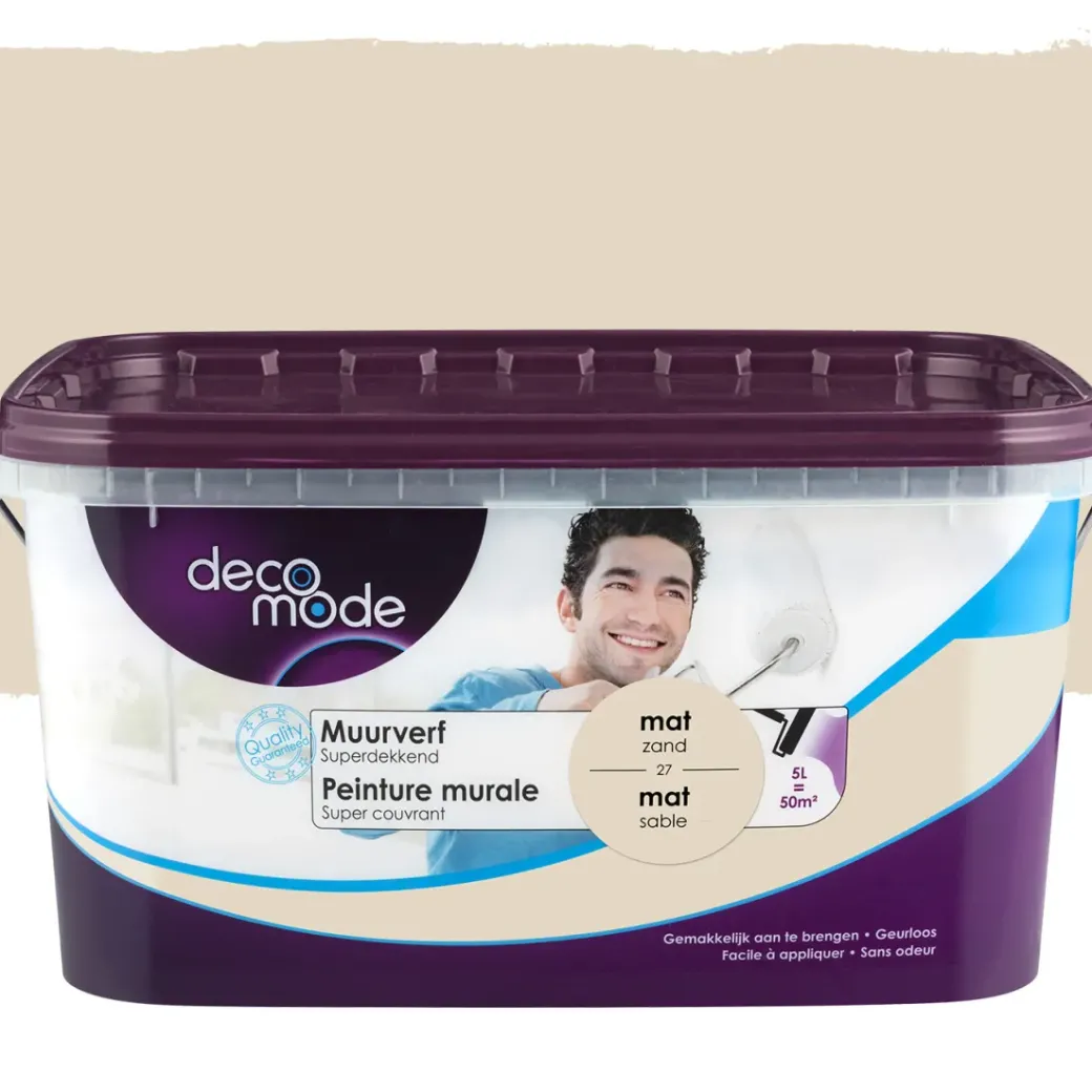 Brico Muurverf-Decomode Muurverf Superdekkend Mat Zand 5L