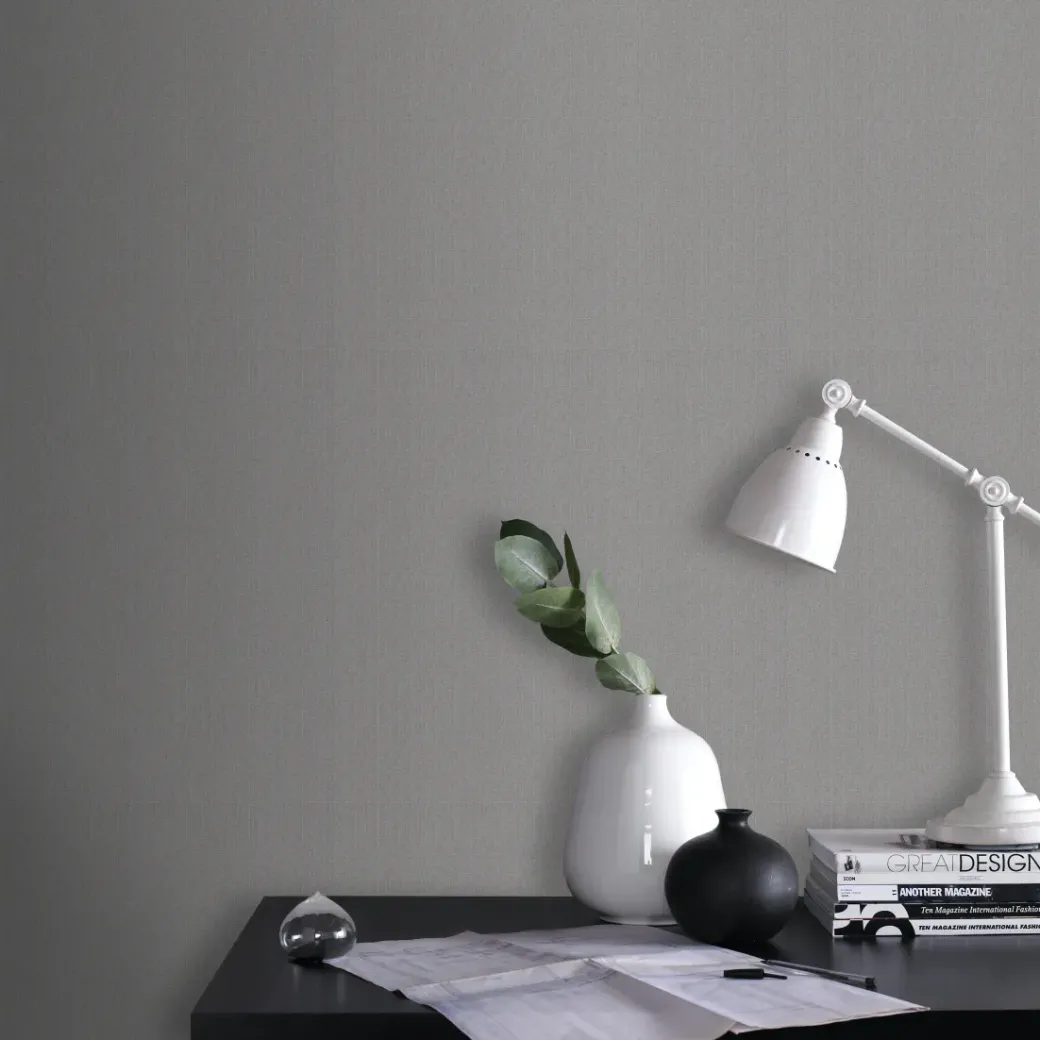 Brico Vliesbehang-Decomode Vliesbehang Basic Cotton Grijs