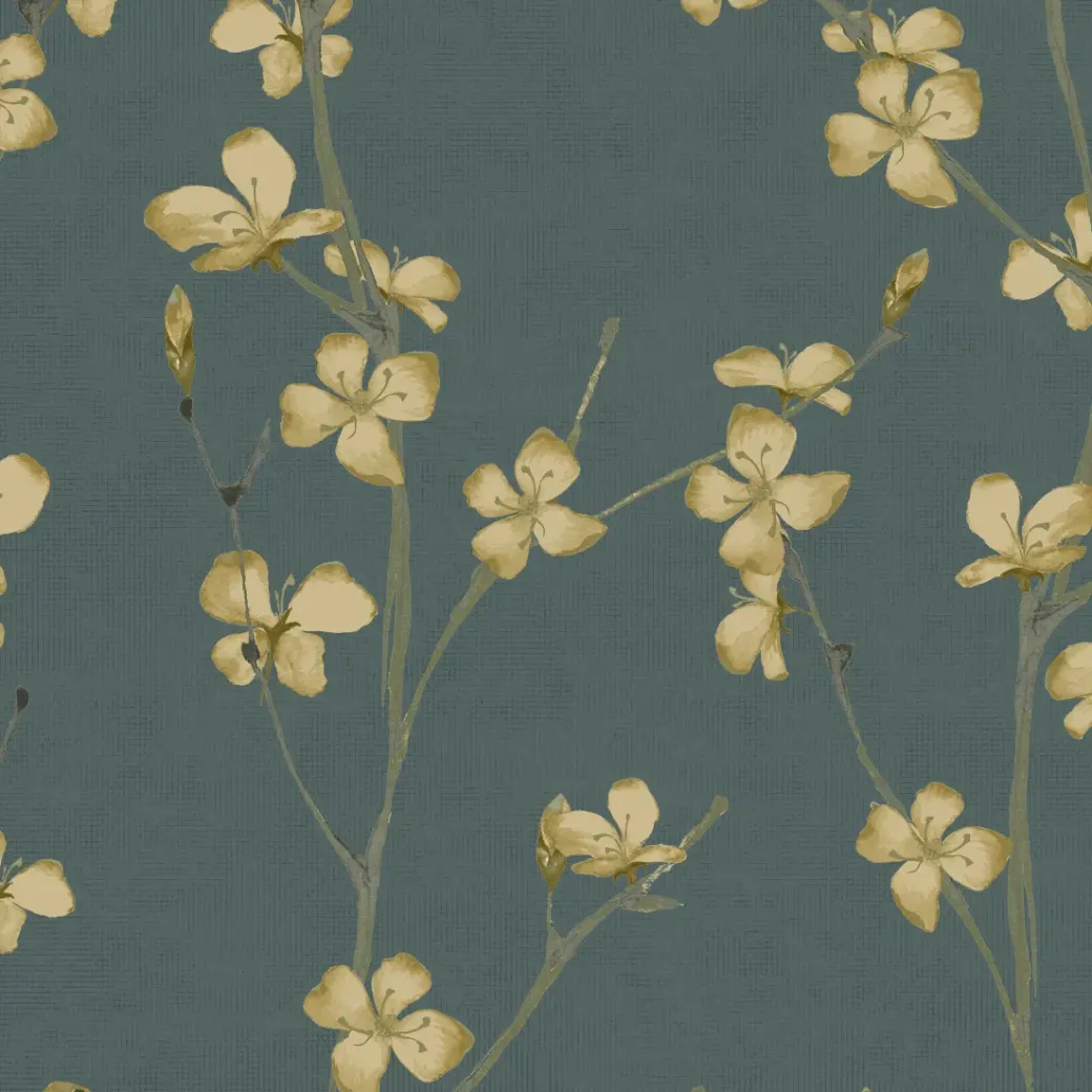 Brico Vliesbehang-Decomode Vliesbehang Bloemen Jade