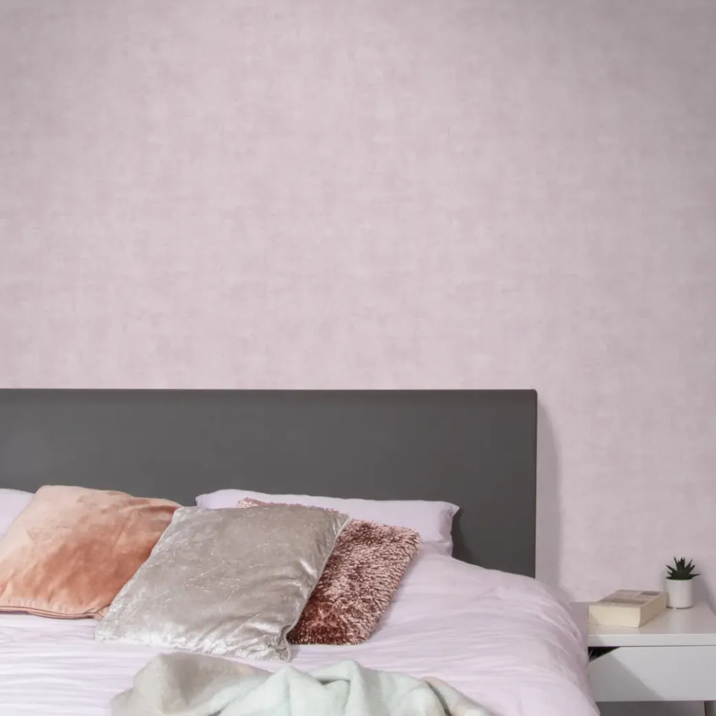 Brico Vliesbehang-Decomode Vliesbehang Concrete Matte Roze