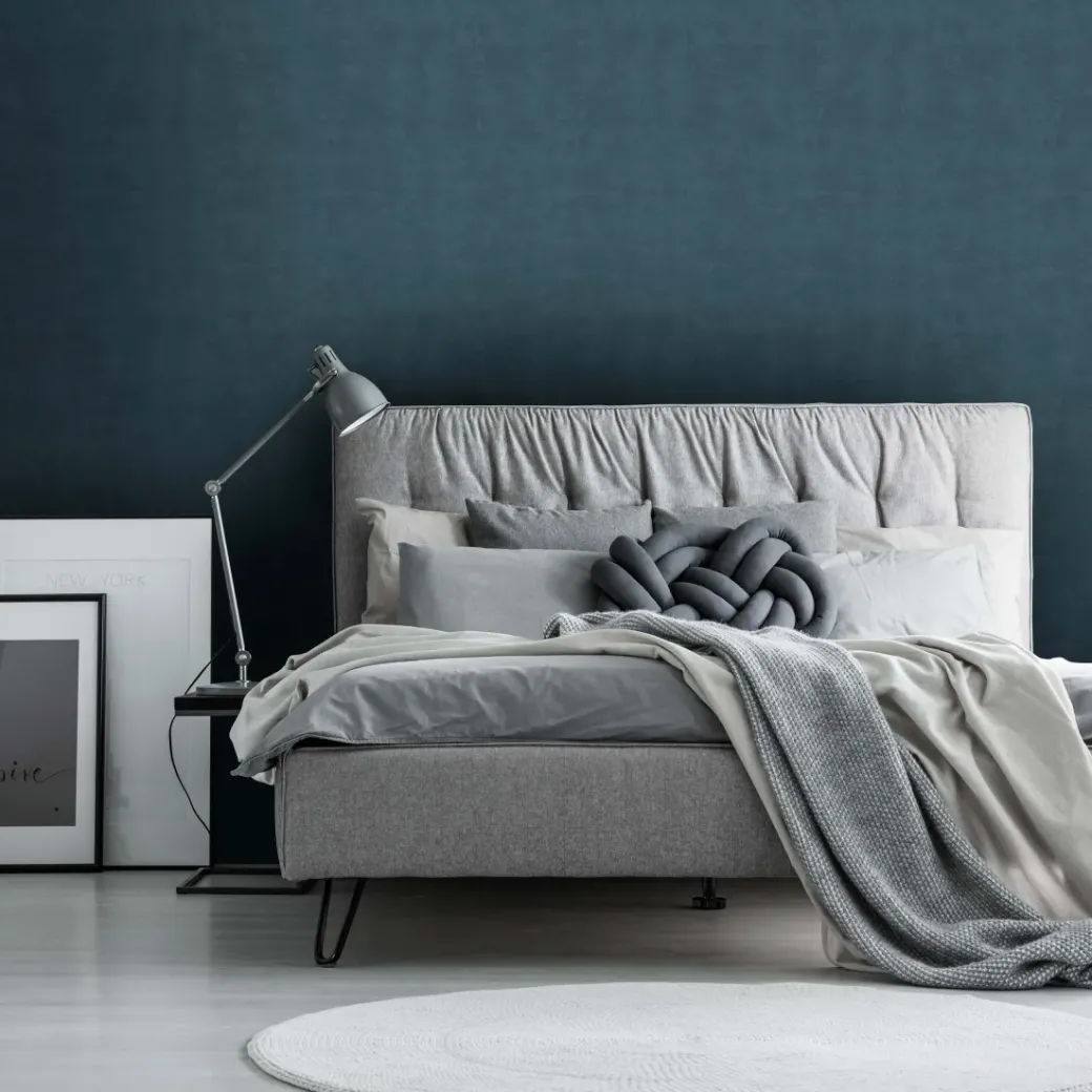 Brico Vliesbehang-Decomode Vliesbehang Concrete Mat Blauw