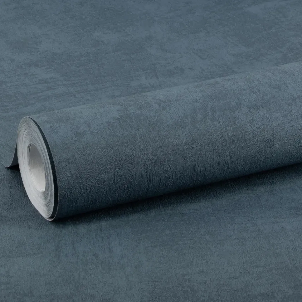 Brico Vliesbehang-Decomode Vliesbehang Concrete Mat Blauw