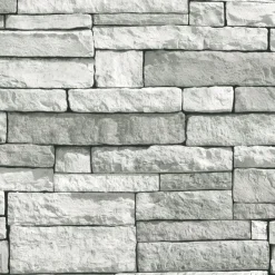 Brico Vliesbehang-Decomode Vliesbehang Stones Lichtgrijs