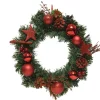 Decoris Kerstkrans Glitter 30Cm Groen/Rood|Brico New