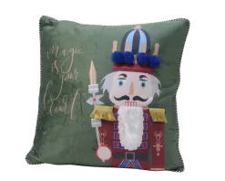 Decoris Kussen Notenkraker Polyester Groen 45Cm|Brico Hot