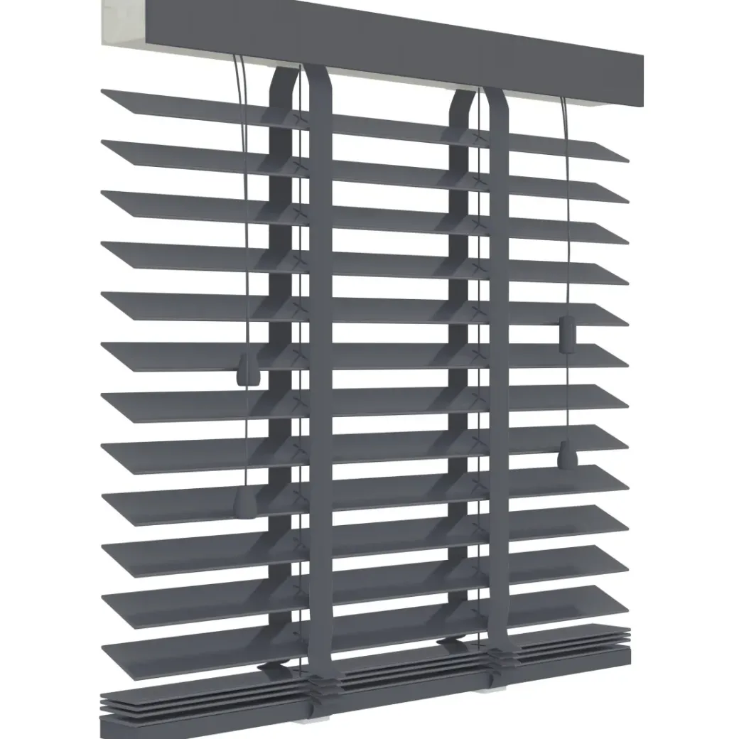 Brico Jaloezieen-Decosol 955 Horizontale Jaloezie Hout Antraciet 80X220Cm