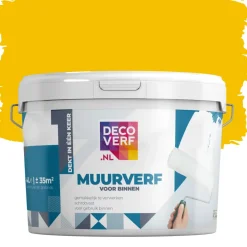 Brico Muurverf-Decoverf Muurverf Goudgeel, 4L