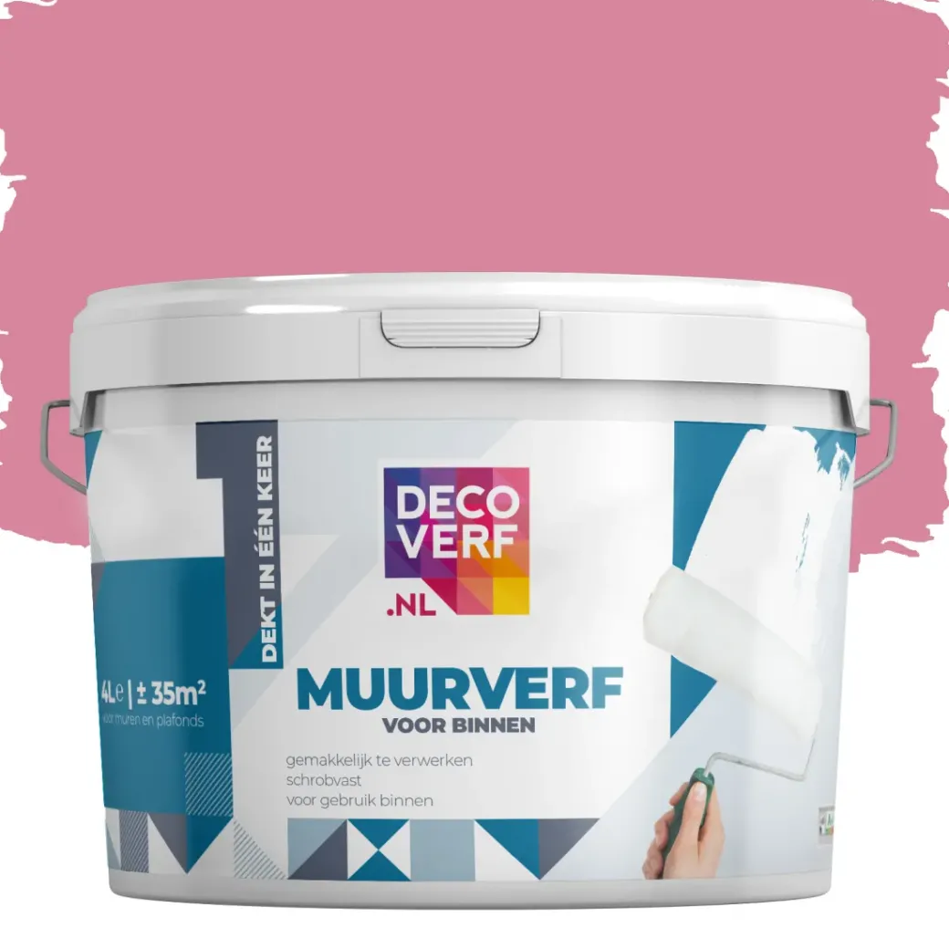 Brico Muurverf-Decoverf Muurverf Licht Roze, 4L