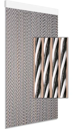 Brico Vliegendeuren-Degor Deurgordijn Dara Zwart/Wit 90X210Cm