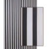 Brico Vliegendeuren-Degor Deurgordijn Linten Zwart/Wit 90X220Cm