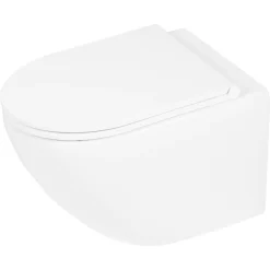 Differenz Hangtoilet Mat Wit |Soft-Close & Quick Release Toiletzitting | Randloos Toiletpot|Brico Best