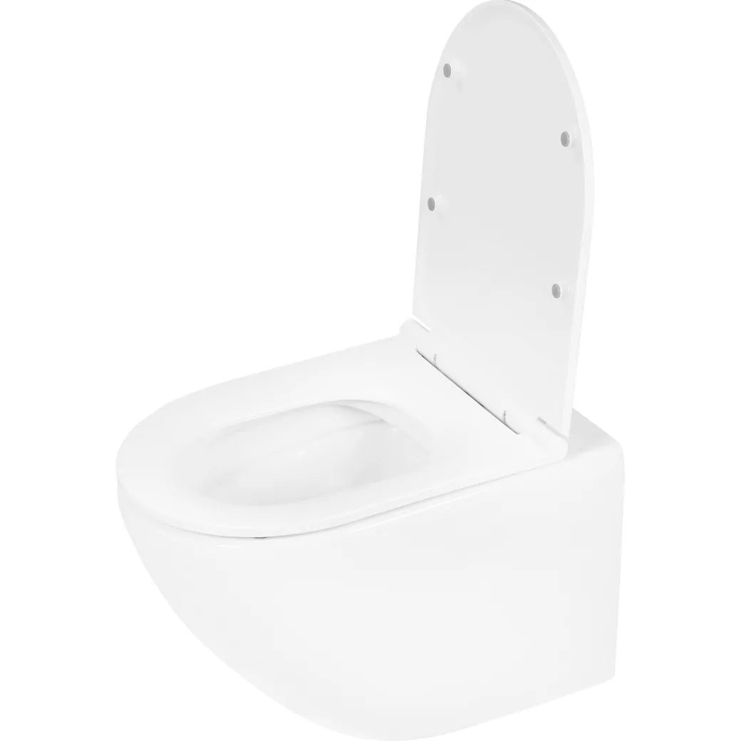 Differenz Hangtoilet Mat Wit |Soft-Close & Quick Release Toiletzitting | Randloos Toiletpot|Brico Best