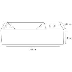 Differnz Fontein Ravo Keramiek Wit 38,5Cm|Brico Sale