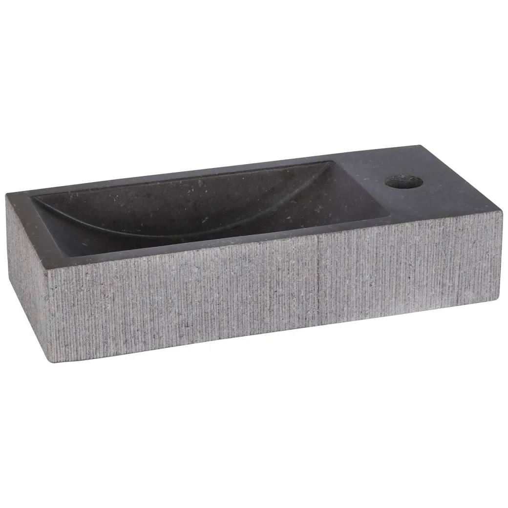 Differnz Fontein Ribble Natuursteen Zwart 38Cm|Brico Hot