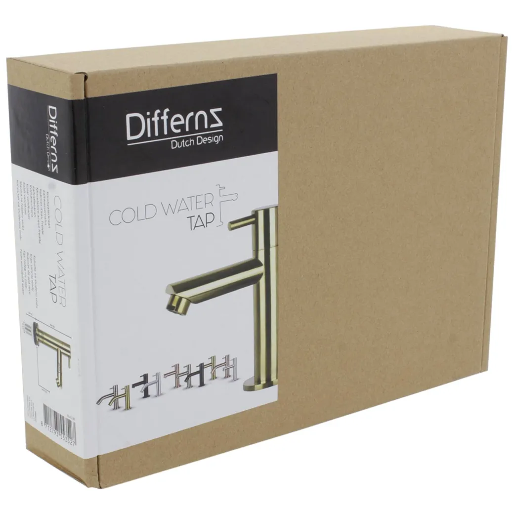 Differnz Fonteinkraan Mix&Match Recht Goud Mat|Brico Clearance