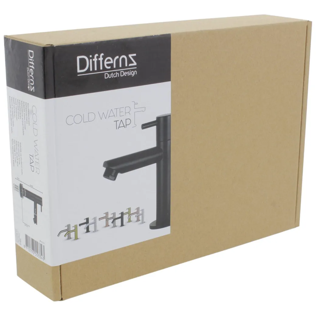 Differnz Fonteinkraan Mix&Match Recht Zwart Mat|Brico Online