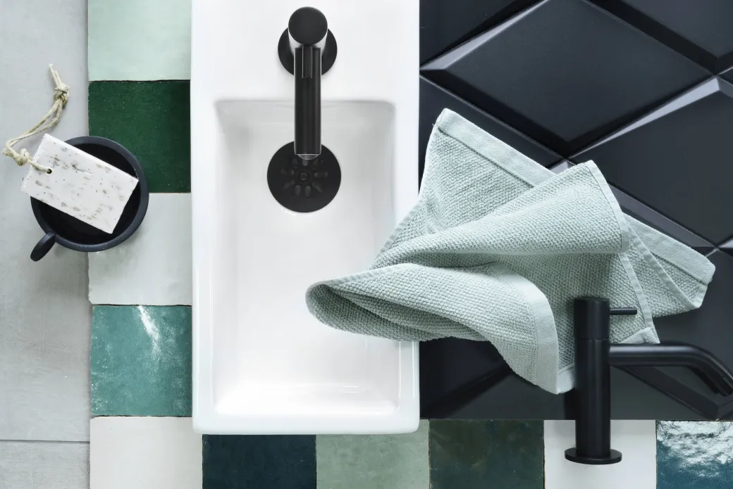Differnz Fonteinkraan Mix&Match Recht Zwart Mat|Brico Online