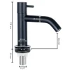 Differnz Fonteinkraan Mix&Match Gebogen Zwart Mat|Brico Discount