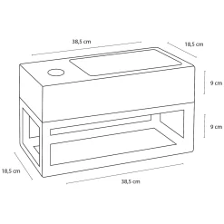 Differnz Fonteinset/Handdoekrek Jukon Beton Grijs/Zwart 38,5Cm|Brico New