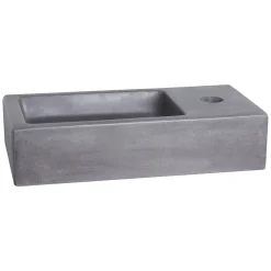 Differnz Fonteinset/Handdoekrek Jukon Beton Grijs/Zwart 38,5Cm|Brico New