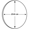 Differnz Spiegel Rond O65Cm Zwart Kader|Brico Hot