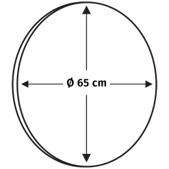 Differnz Spiegel Rond O65Cm Zwart Kader|Brico Hot